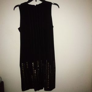 Calvin Klein Black Studded Sleeveless Dress Small Gorgeous!